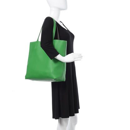 Hermes Taurillon Clemence Double Sens 45 Reversible Tote Bambou Vert Bronze 2 of 16
