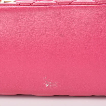 Chanel Lambskin Quilted Jumbo Mademoiselle Chic Flap Fuchsia 21 of 32