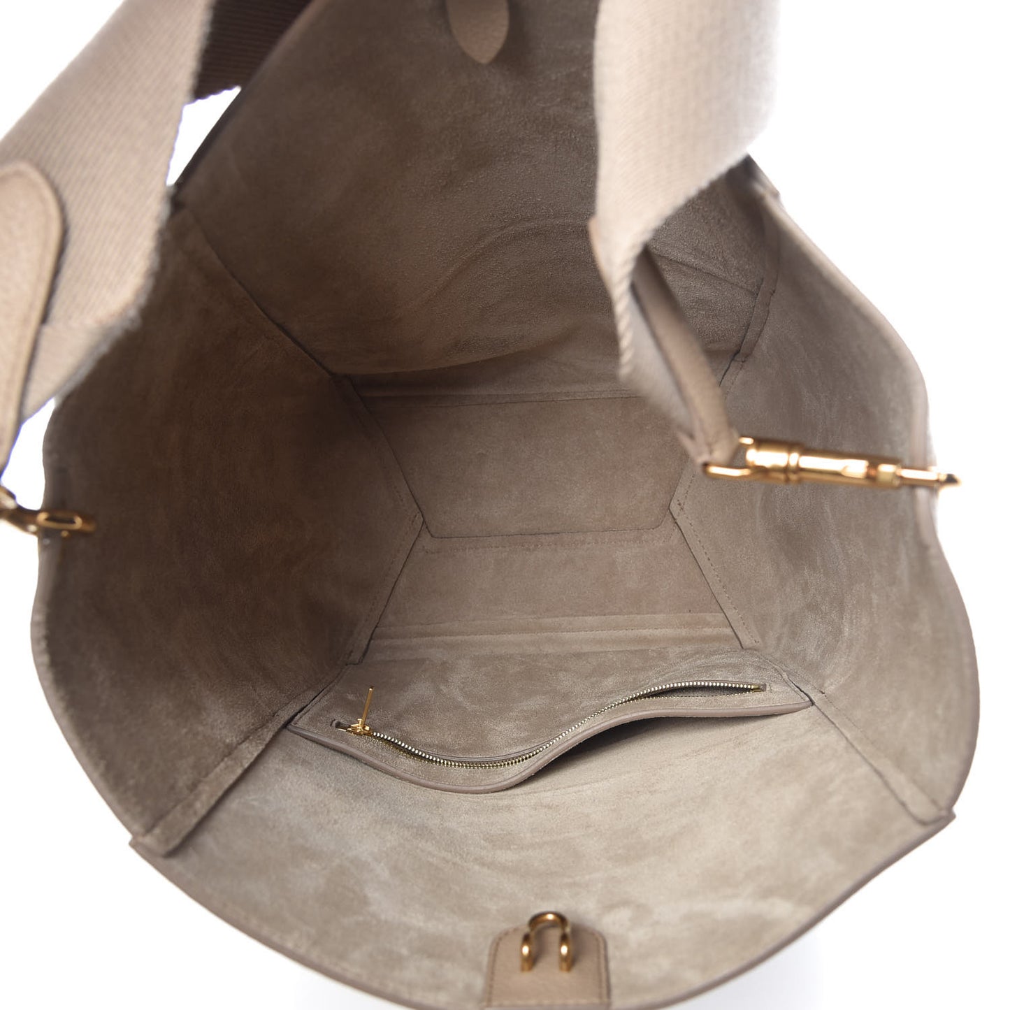 Soft Grained Calfskin Sangle Bucket Bag Dune