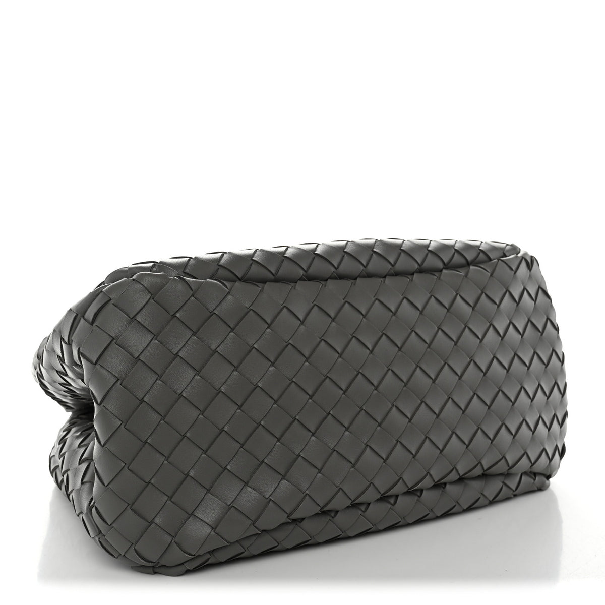 Nappa Intrecciato Medium Campana Shoulder Bag Basalt