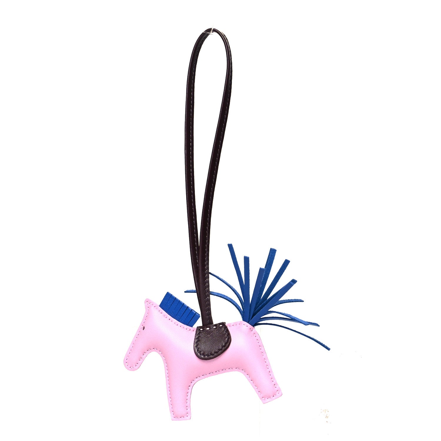 Hermes Milo Lambskin Grigri Rodeo Horse Bag Charm PM Mauve Sylvestre Bleu France Rouge Sellier 1 of 3