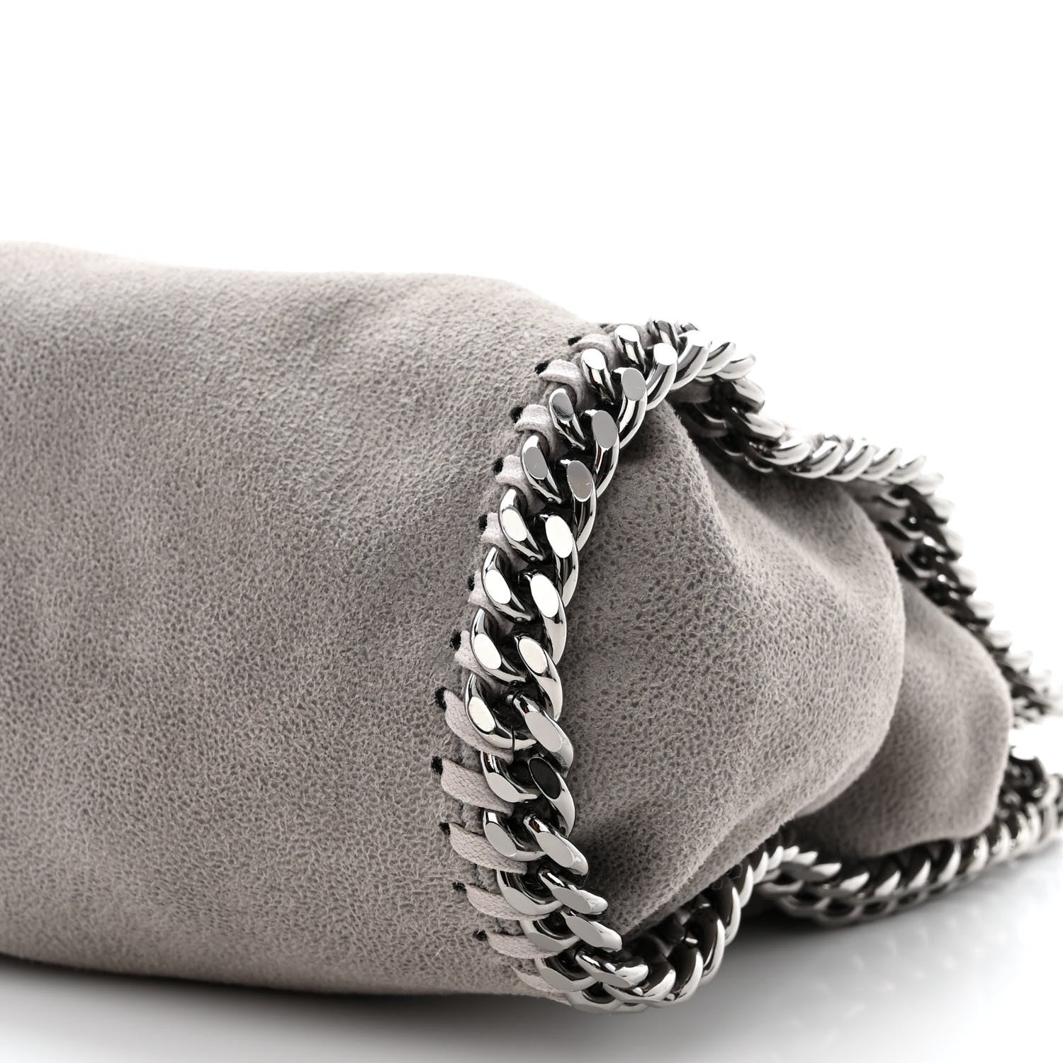 Stella McCartney Shaggy Deer Mini Falabella Fold Over Tote Light Grey 12 of 12