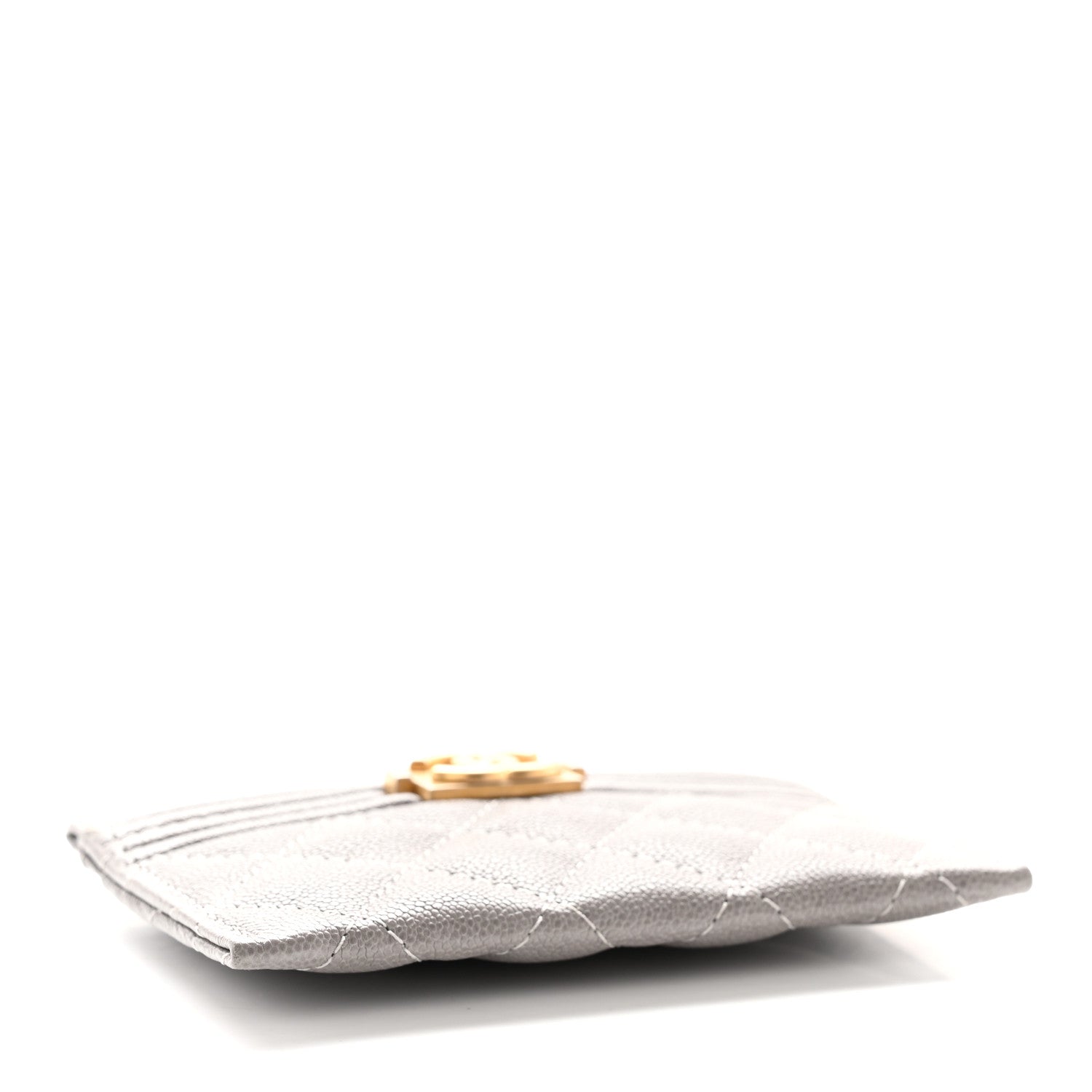 Chanel Caviar Quilted Boy Card Holder Grey 4 of 12