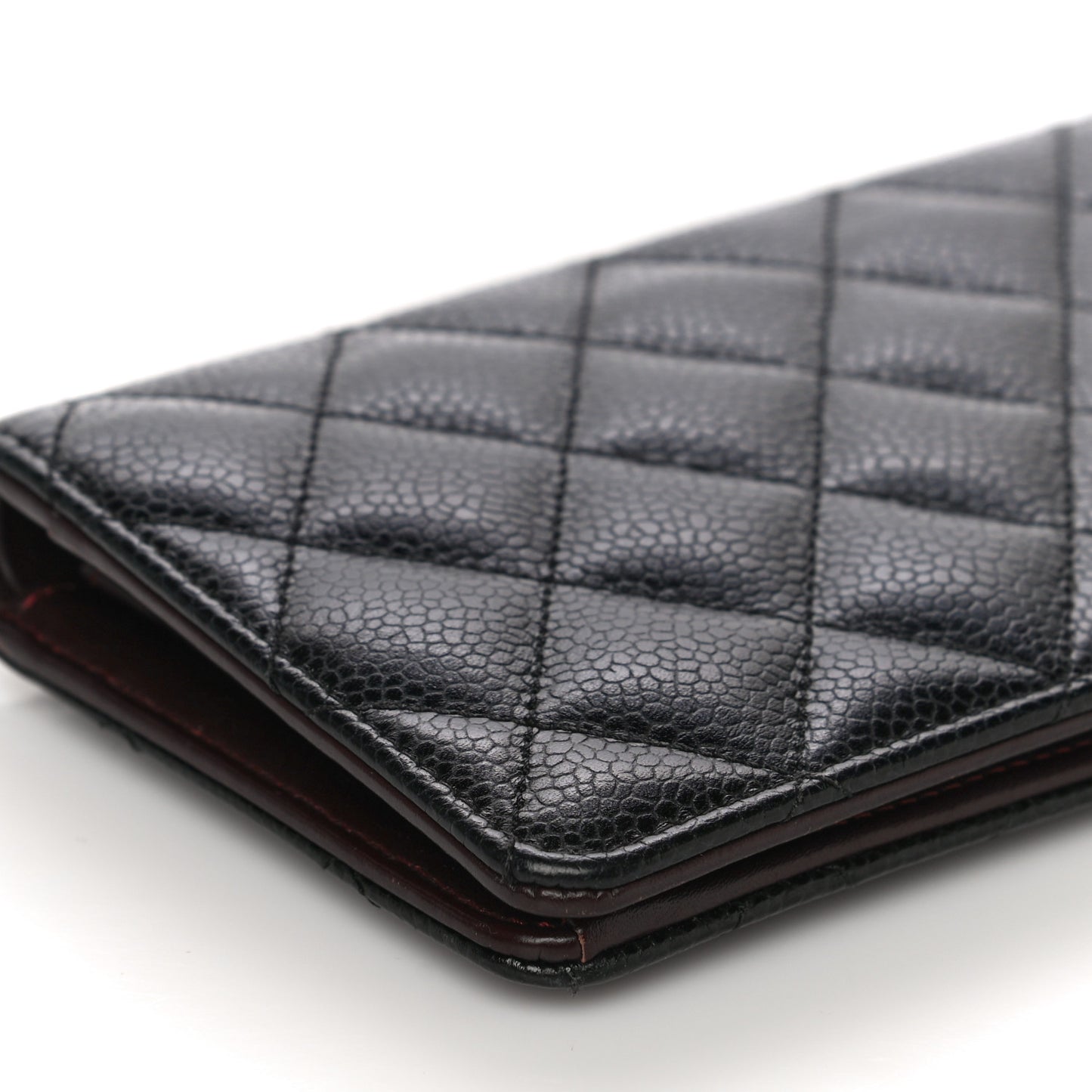 Caviar Quilted Yen Wallet Black