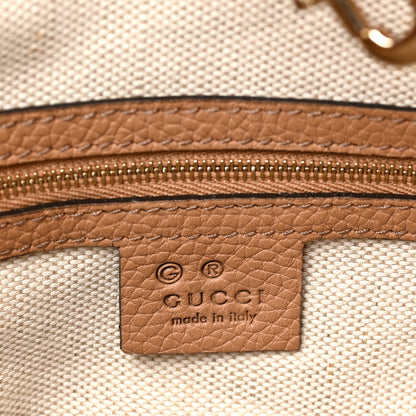 Gucci Pebbled Calfskin Medium Soho Chain Shoulder Bag Camelia 6 of 9