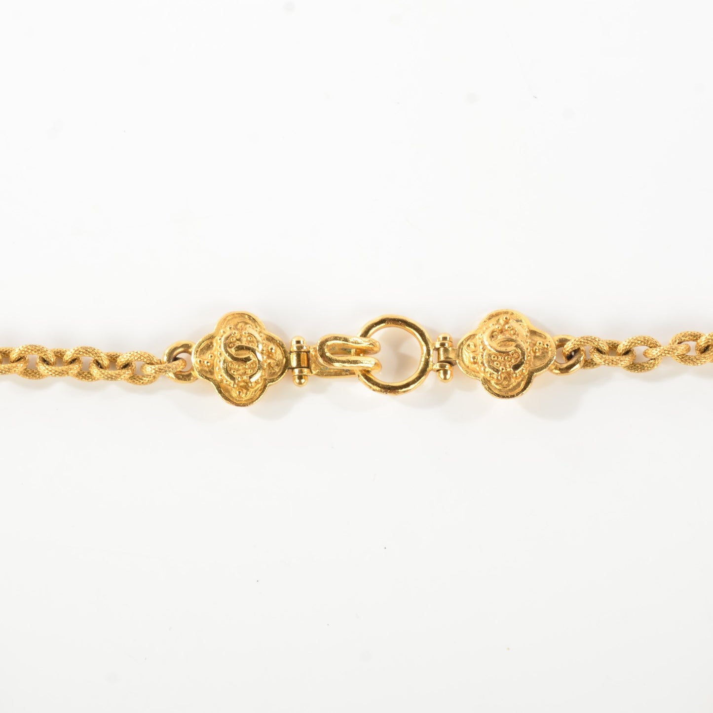 Resin CC Clover Necklace Gold