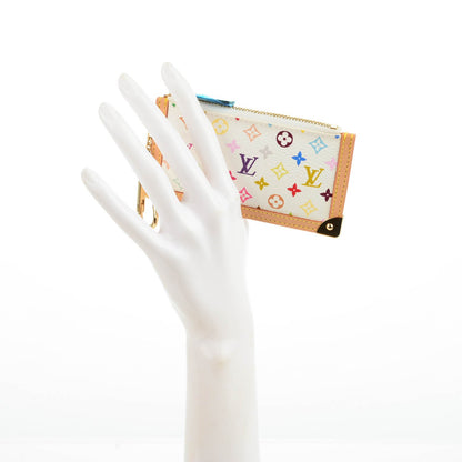Louis Vuitton Monogram Multicolor Key Pouch White 2 of 7