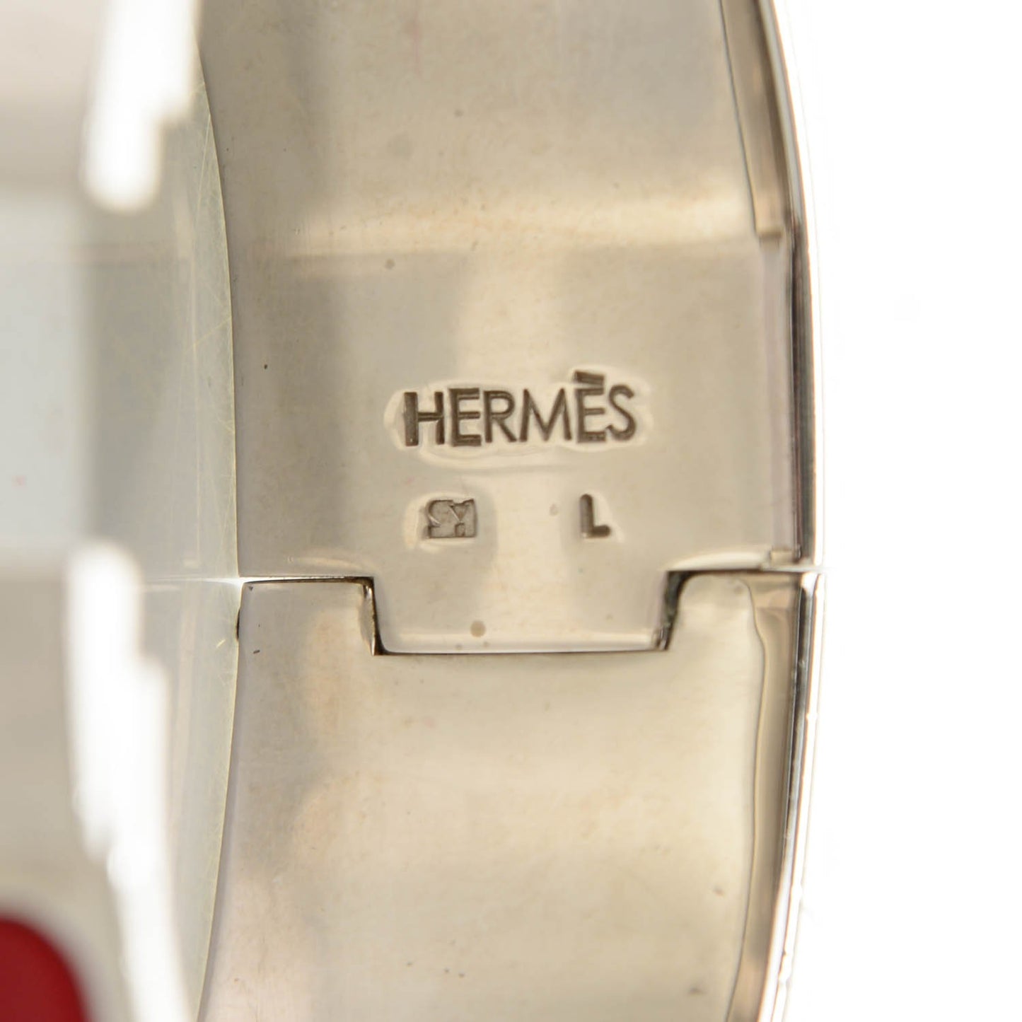 Enamel Wide Clic Clac H Bracelet GM Red