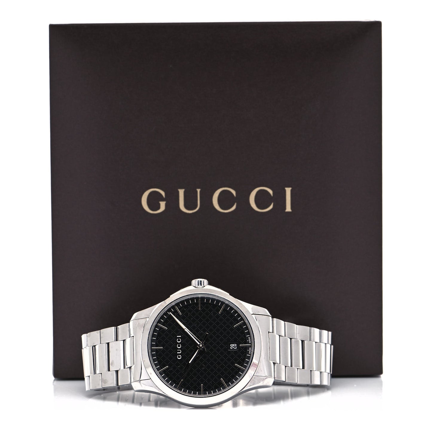 Stainless Steel 38mm G-Timeless Diamante Quartz Watch Black