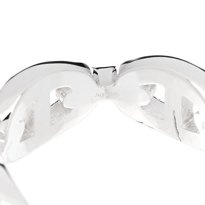 Hermes Sterling Silver PM Chaine d'Ancre Enchainee Band Ring 51 5.75 8 of 9