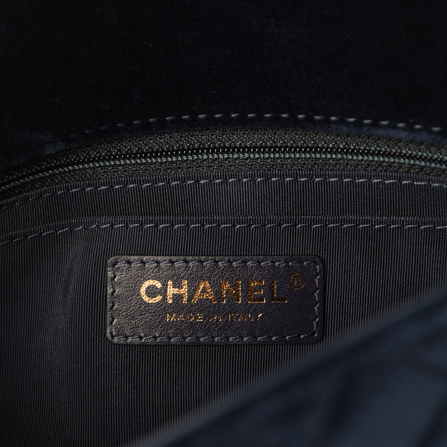 Velvet Quilted Mini Rectangular Pearl Crush Flap Navy