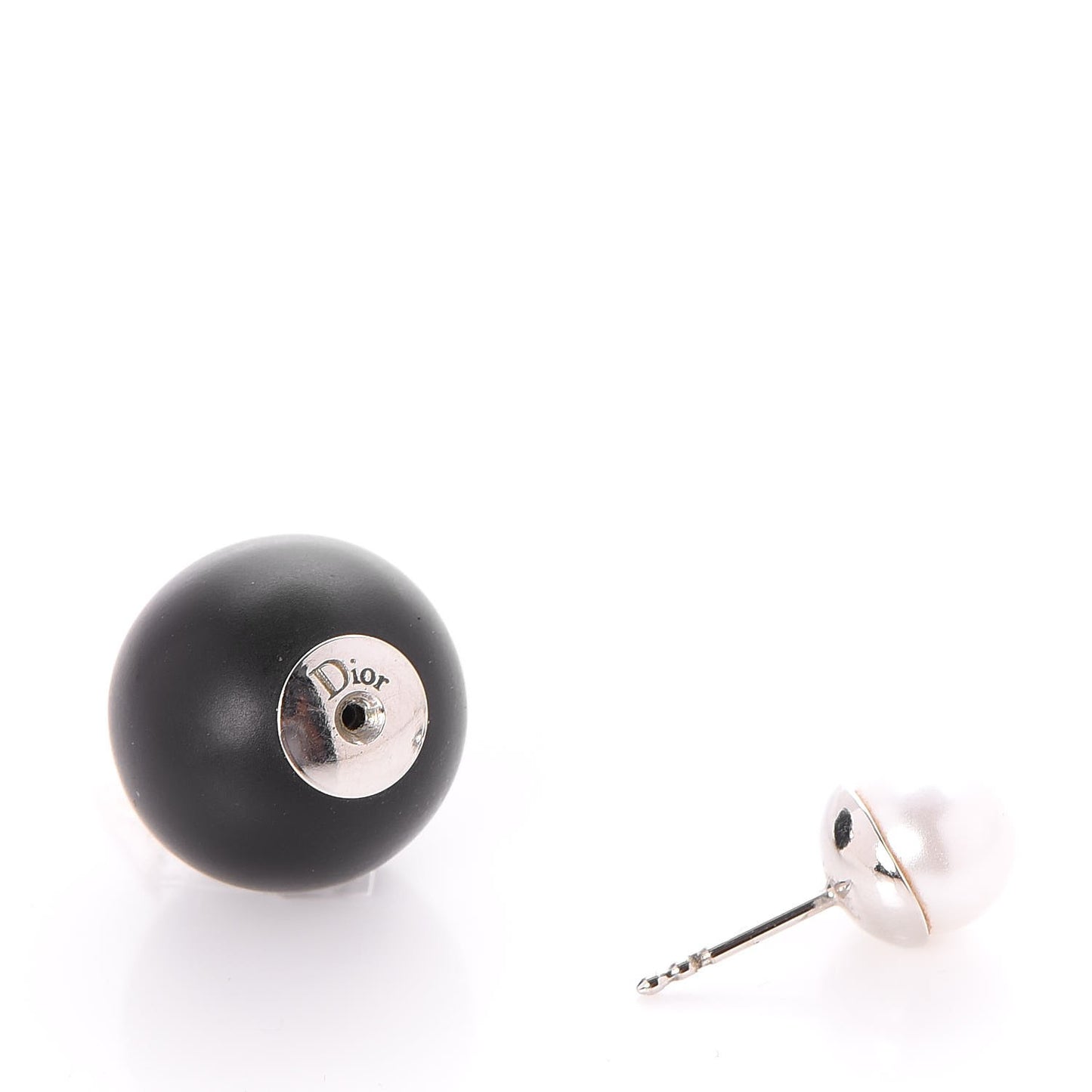 Mise En Dior Tribal Earrings Matte Black Pearl