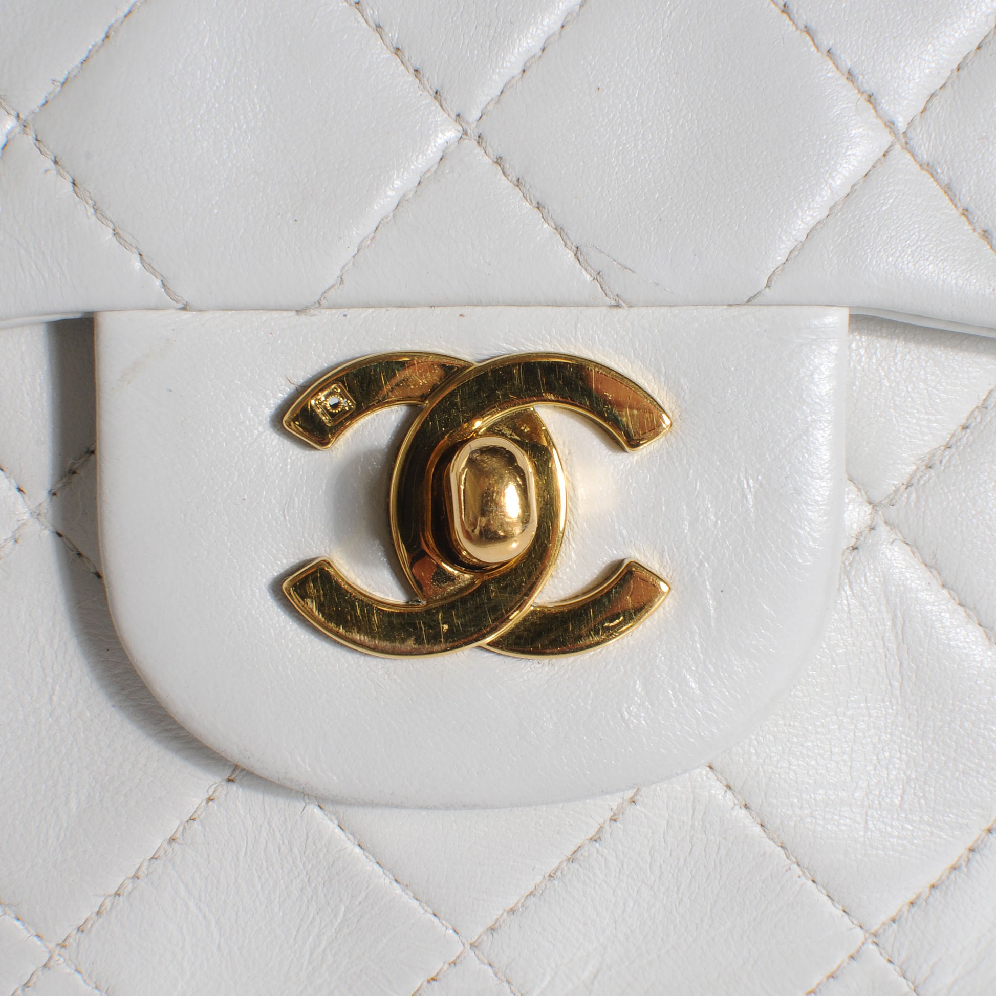 Chanel Lambskin Quilted Small Double Flap White 5 of 11