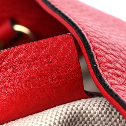 Gucci Pebbled Calfskin Medium Soho Chain Shoulder Bag Tabasco Red 7 of 15
