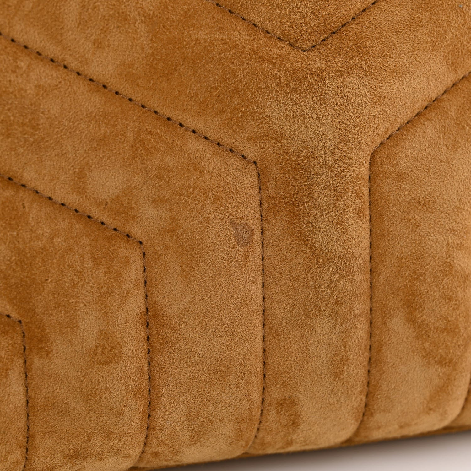 Saint Laurent Suede Calfskin Y Quilted Monogram Small Loulou Chain Satchel Cinnamon 11 of 13
