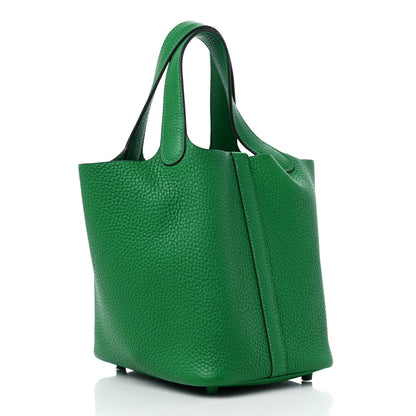 Hermes Taurillon Clemence Monochrome Picotin Lock 18 PM Bambou 3 of 10