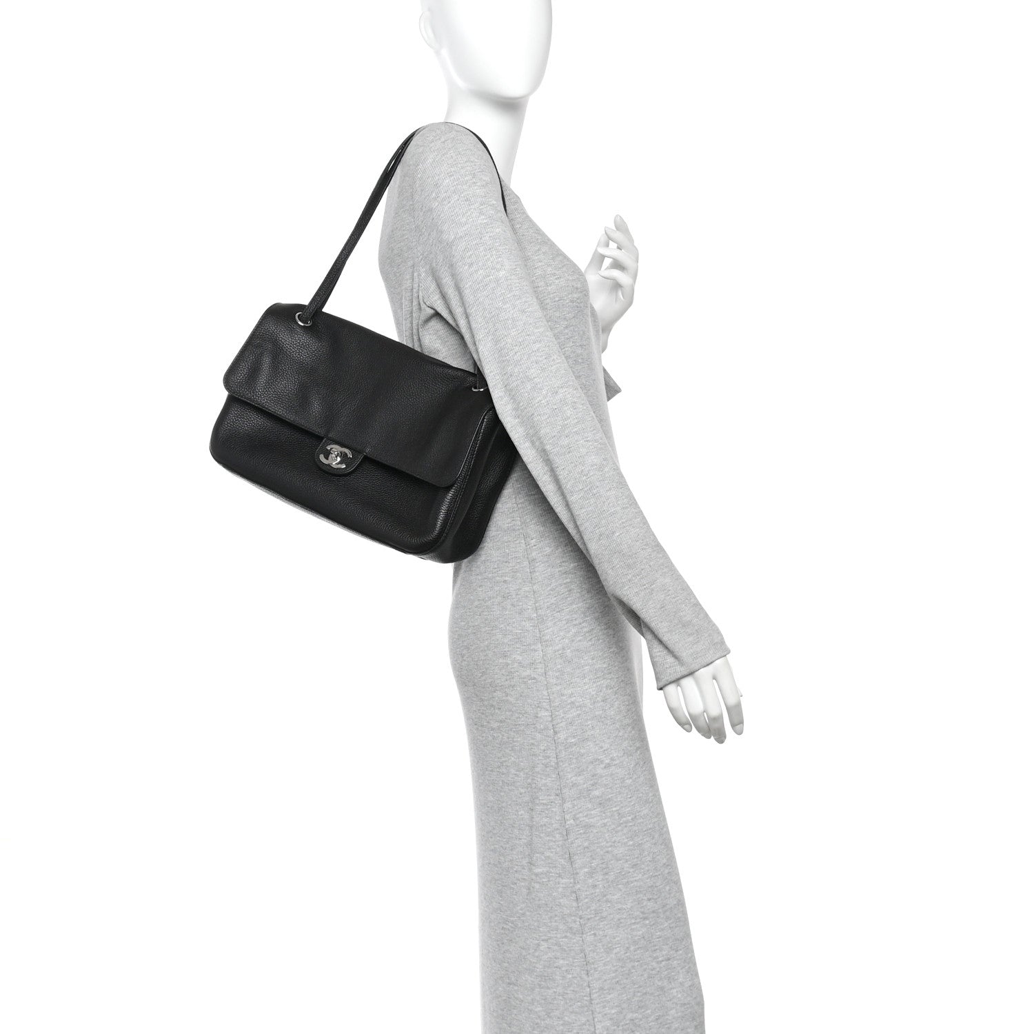 Chanel Grained Calfskin Small Souplissimo Maxi Flap Black 2 of 10