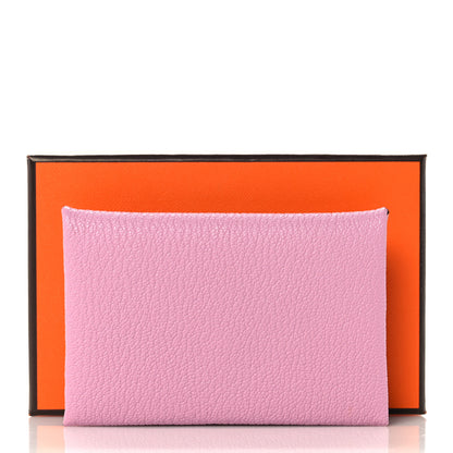 Hermes Chevre Mysore Calvi Card Case Mauve Sylvestre 8 of 8