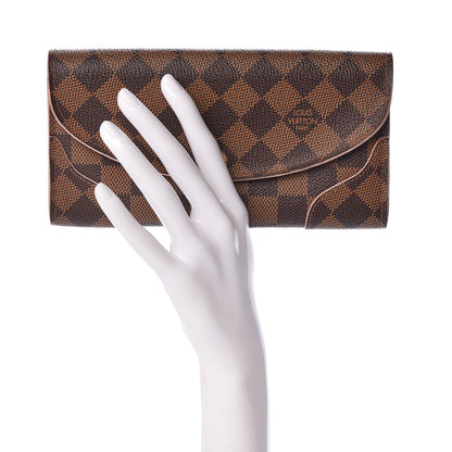 Louis Vuitton Damier Ebene Caissa Wallet Rose Ballerine 2 of 16