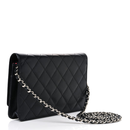 Chanel Calfskin Quilted Cambon Wallet on Chain WOC Black 3 of 11