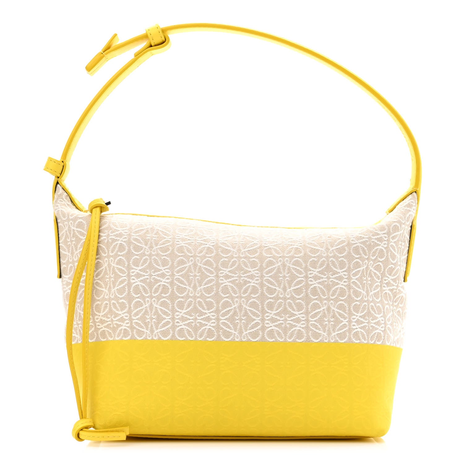 Loewe Jacquard Anagram Calfskin Small Cubi Bag Ecru Lemon 1 of 10