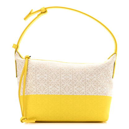 Loewe Jacquard Anagram Calfskin Small Cubi Bag Ecru Lemon 1 of 10