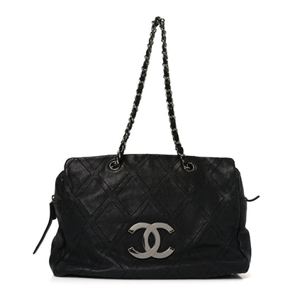 Chanel Calfskin Small Diamond Stitch Tote Black 1 of 10