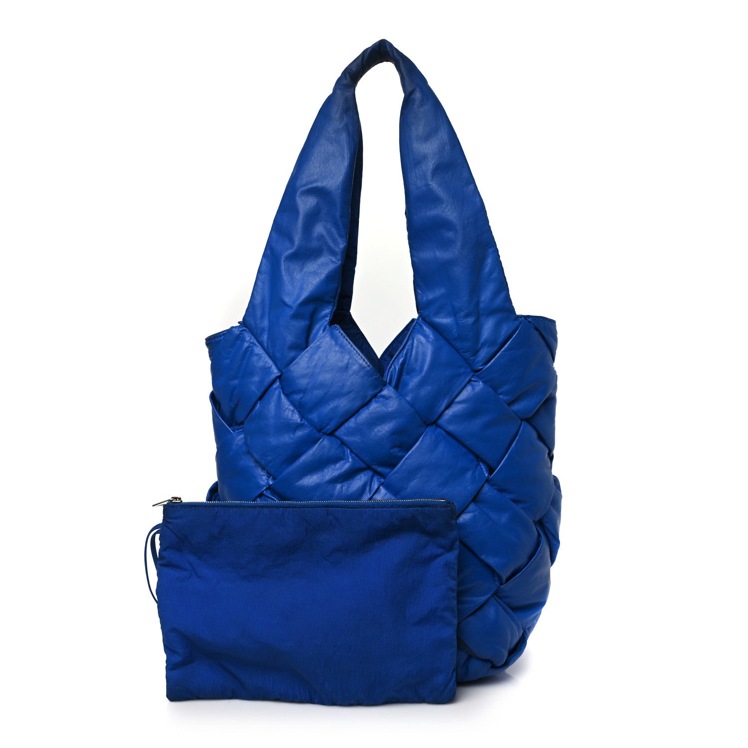 Bottega Veneta Lambskin Intrecciato Padded Small Cassette Tote Cobalt 1 of 12