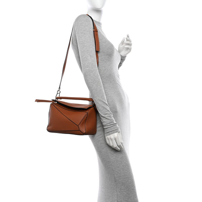 Loewe Calfskin Small Puzzle Bag Tan 2 of 10