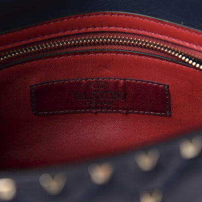 Valentino Garavani Nappa Medium Rockstud Spike Shoulder Bag Marine 6 of 9