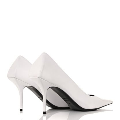 Balenciaga Soft Nappa Square Knife 80mm Pumps 39 White 4 of 8
