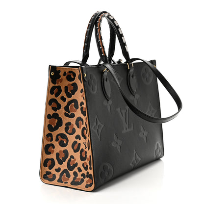 Louis Vuitton Empreinte Monogram Giant Wild At Heart Onthego MM Black 3 of 9