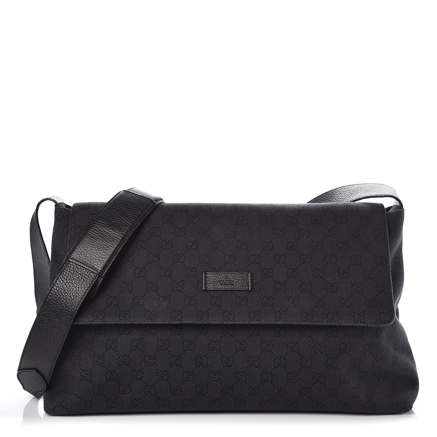 Gucci GG Monogram Flap Messenger Bag Navy 1 of 9