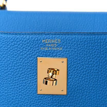 Hermes Togo Kelly Retourne 35 Bleu Zanzibar 6 of 8