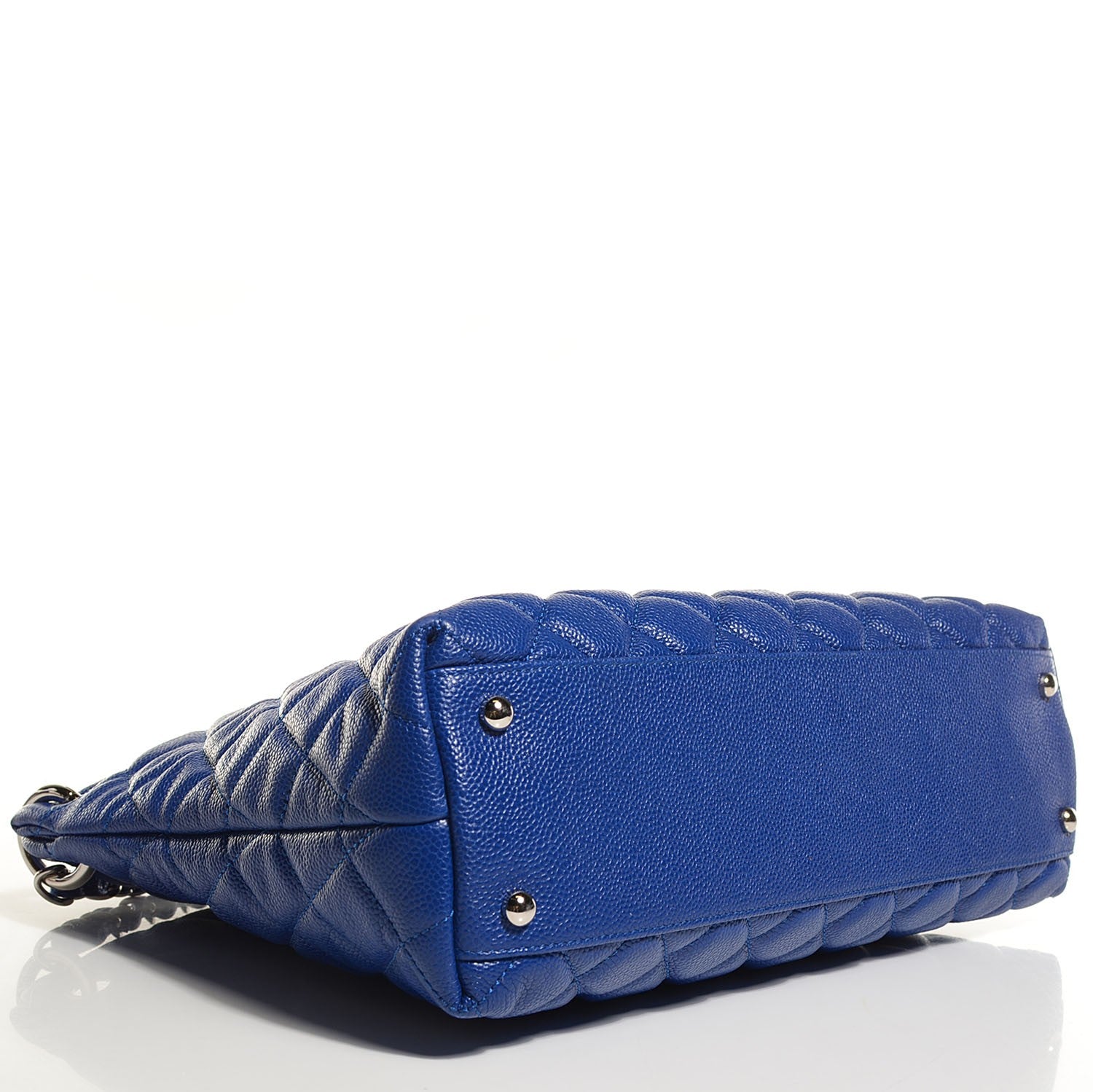 Chanel Caviar Quilted Easy Zip Tote Cobalt Blue 5 of 8