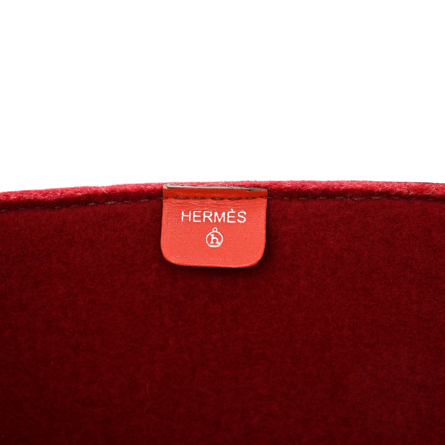 Hermes Swift Felt Petit H Decoupe Basse PM Skeleton Tote Terre Battue Rouge H 6 of 11