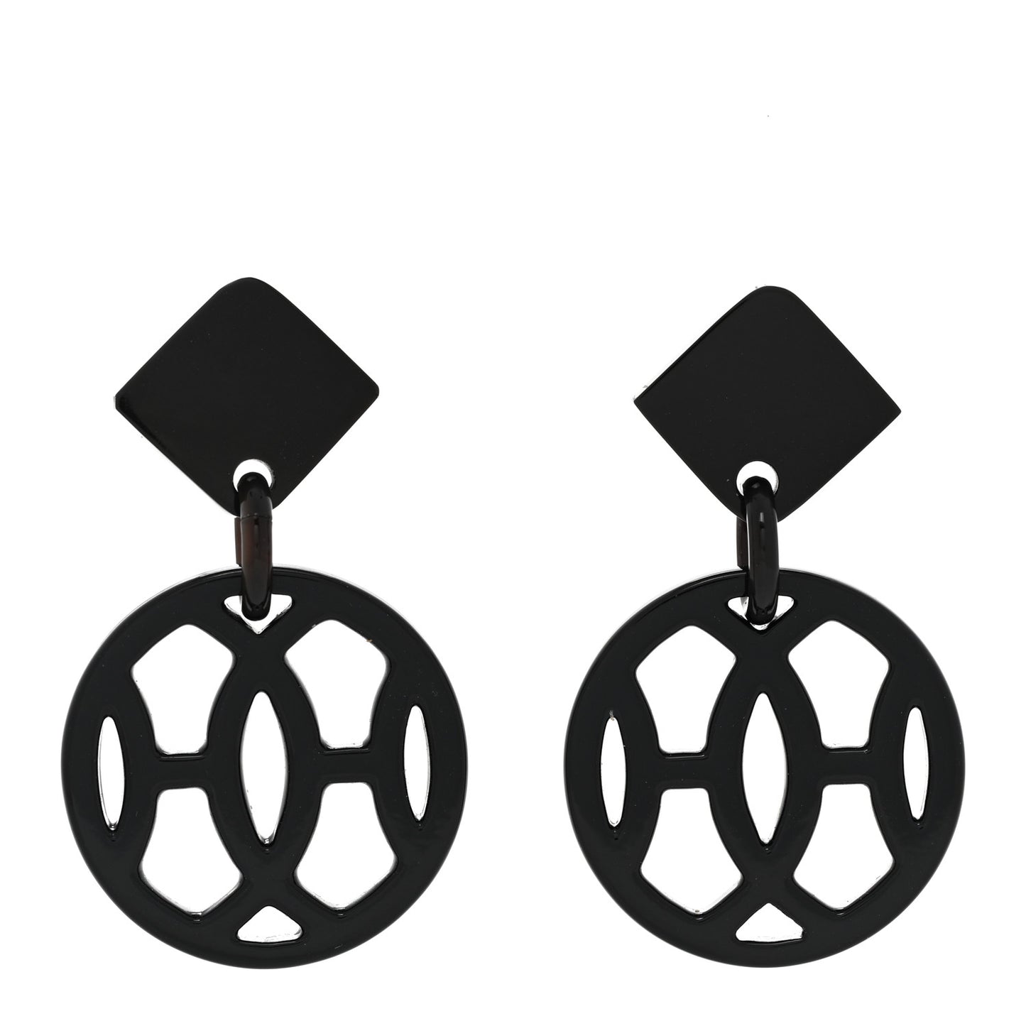 Buffalo Horn Lacquer Hava Earrings Black