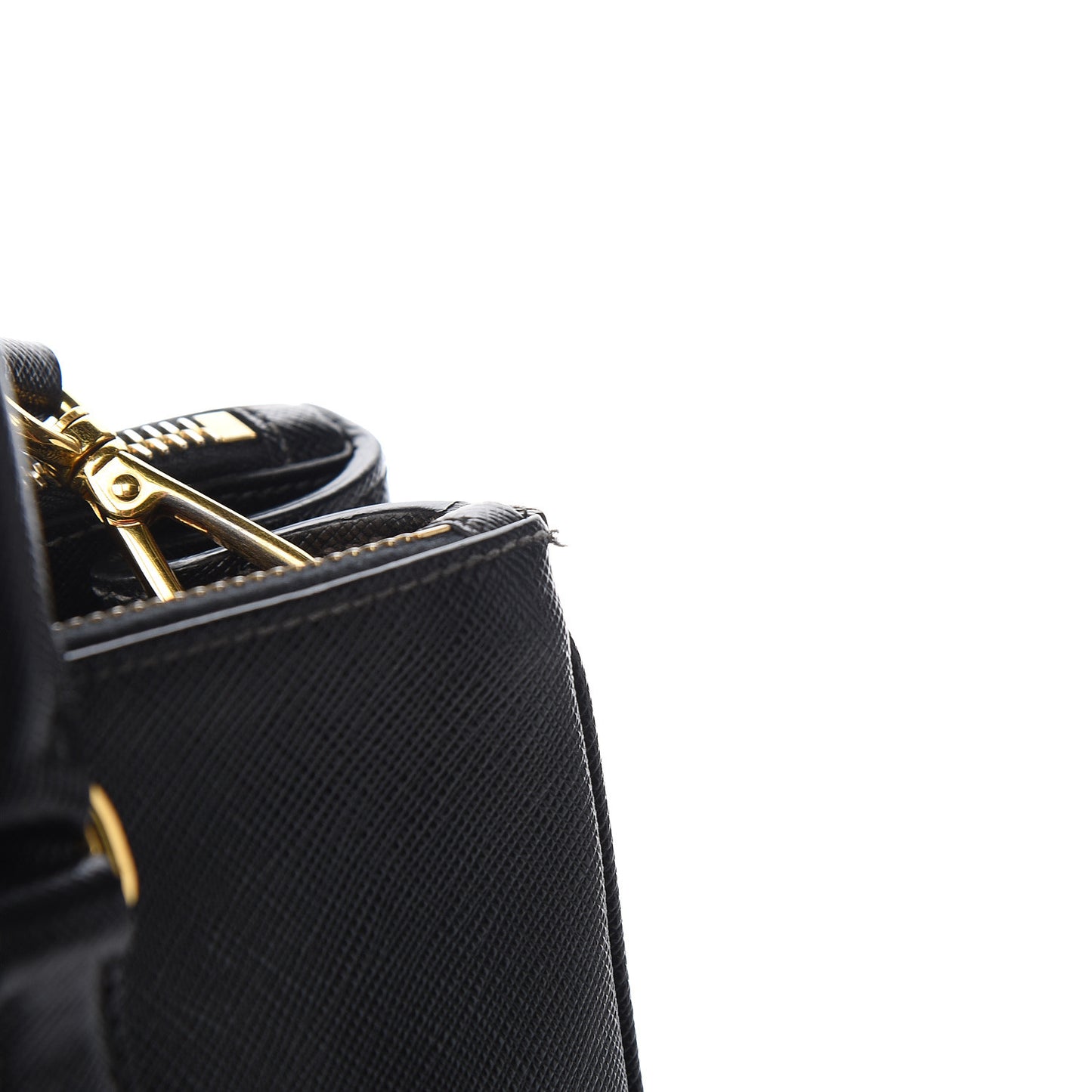 Saffiano Small Galleria Double Zip Tote Black