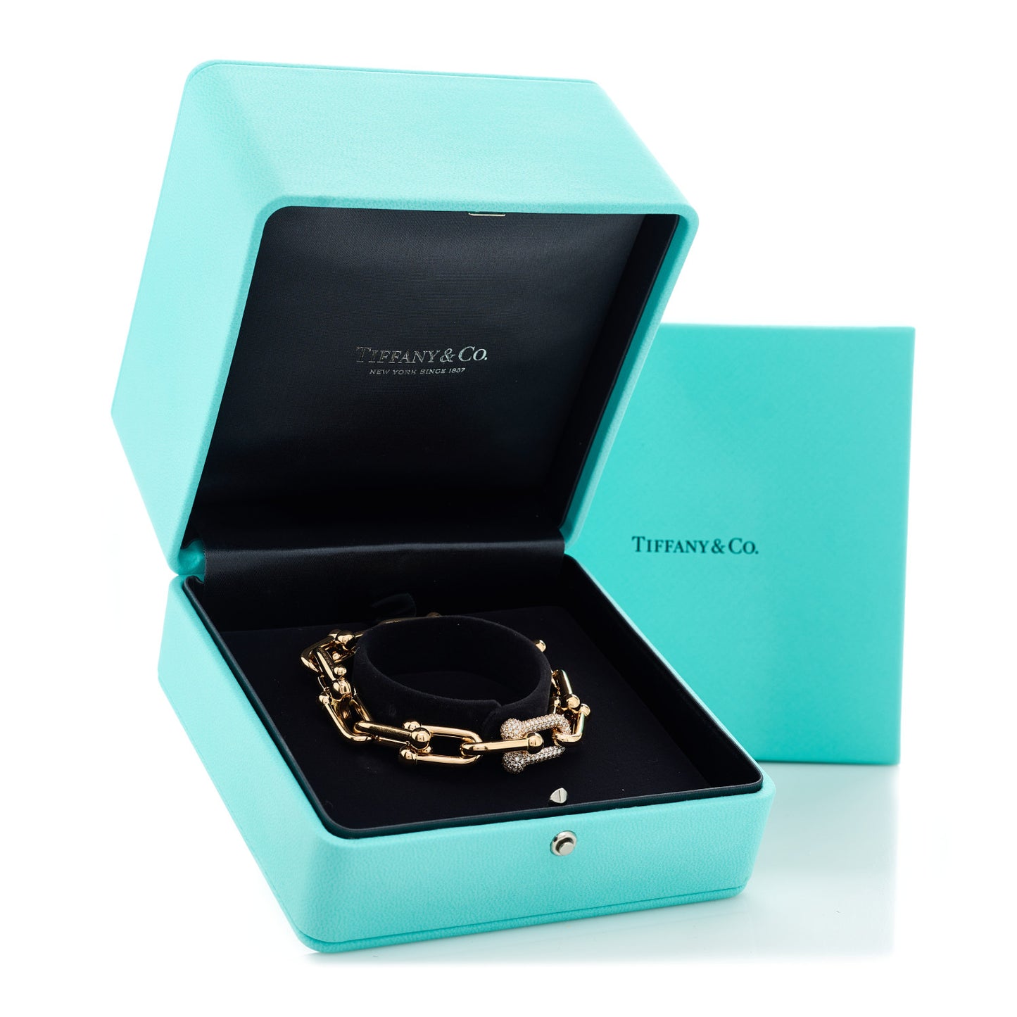 18K Rose Gold Diamond Large HardWear Link Bracelet