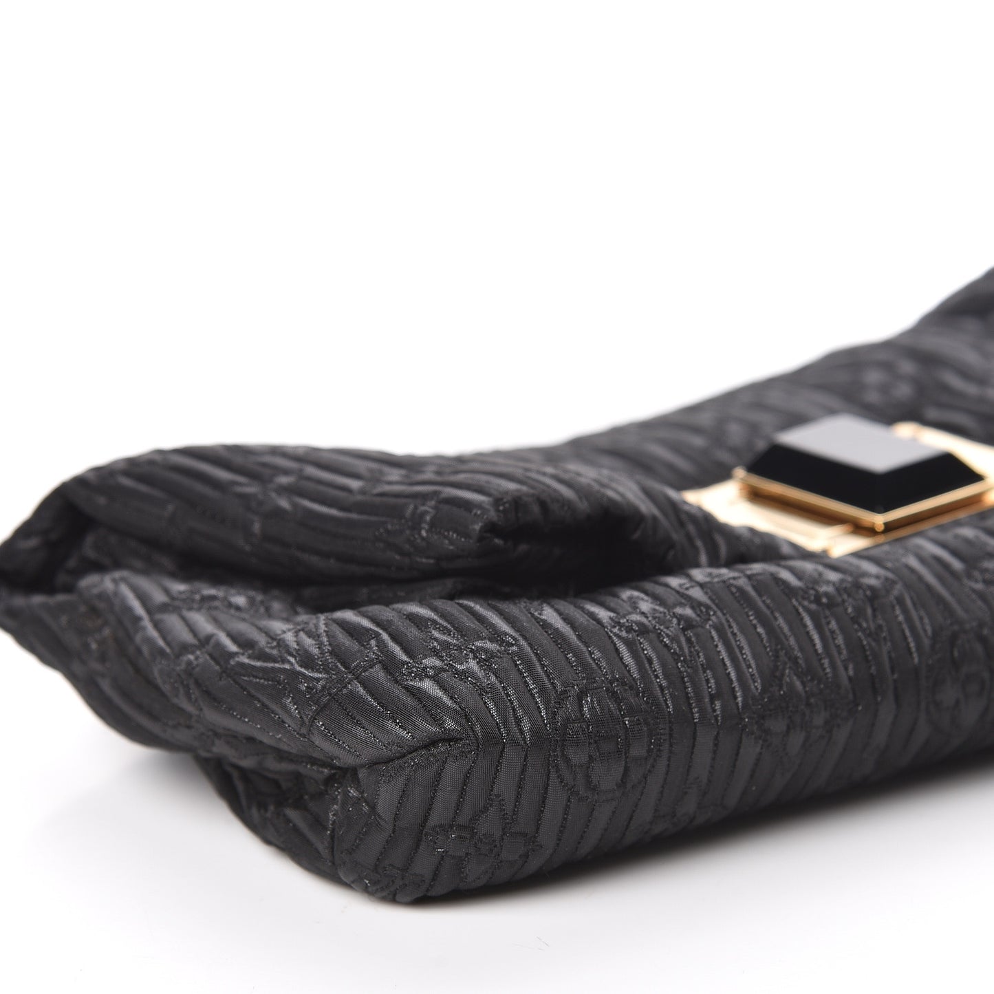 Jacquard Quilted Monogram Altair Clutch Black