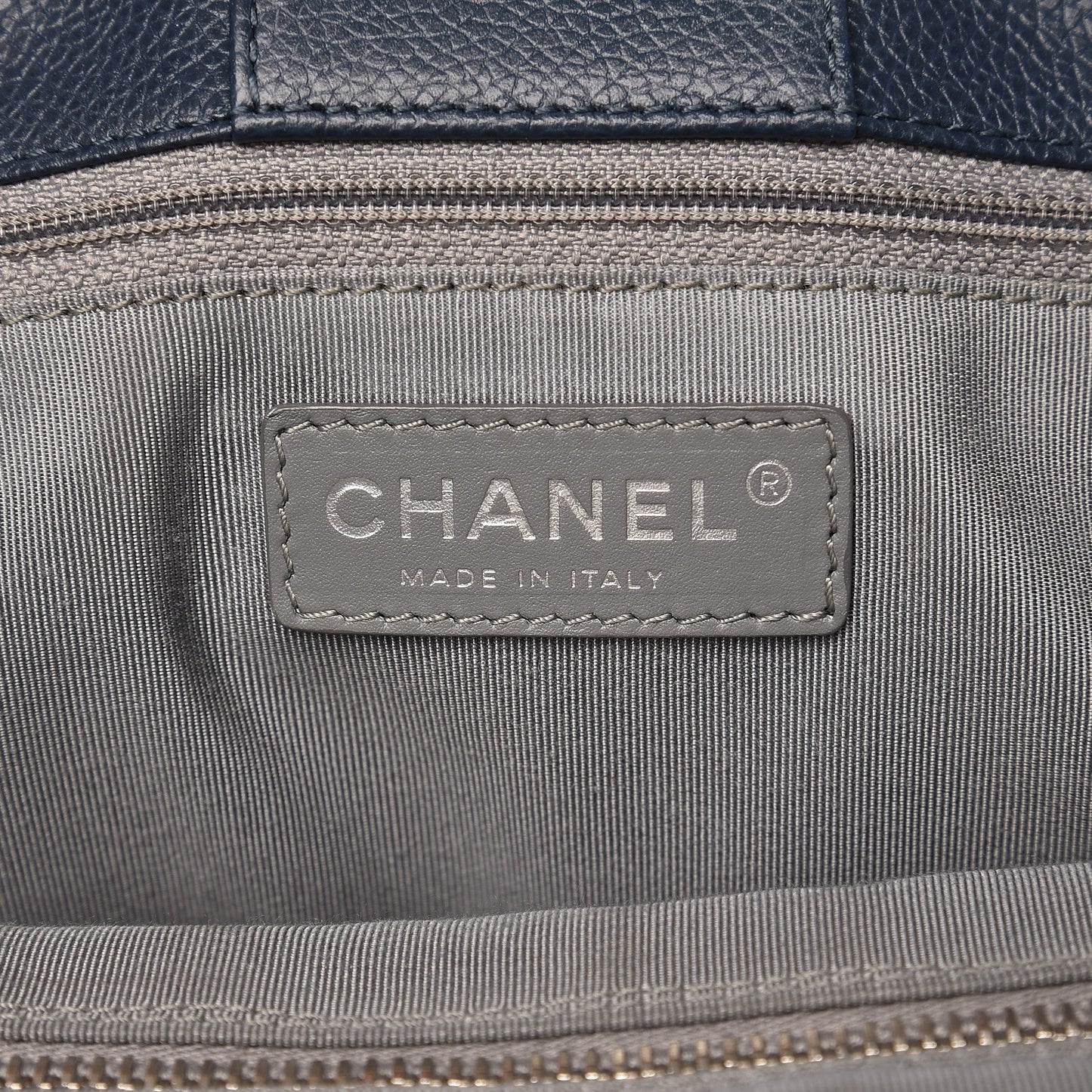 Calfskin Cerf Executive Shopper Tote Blue
