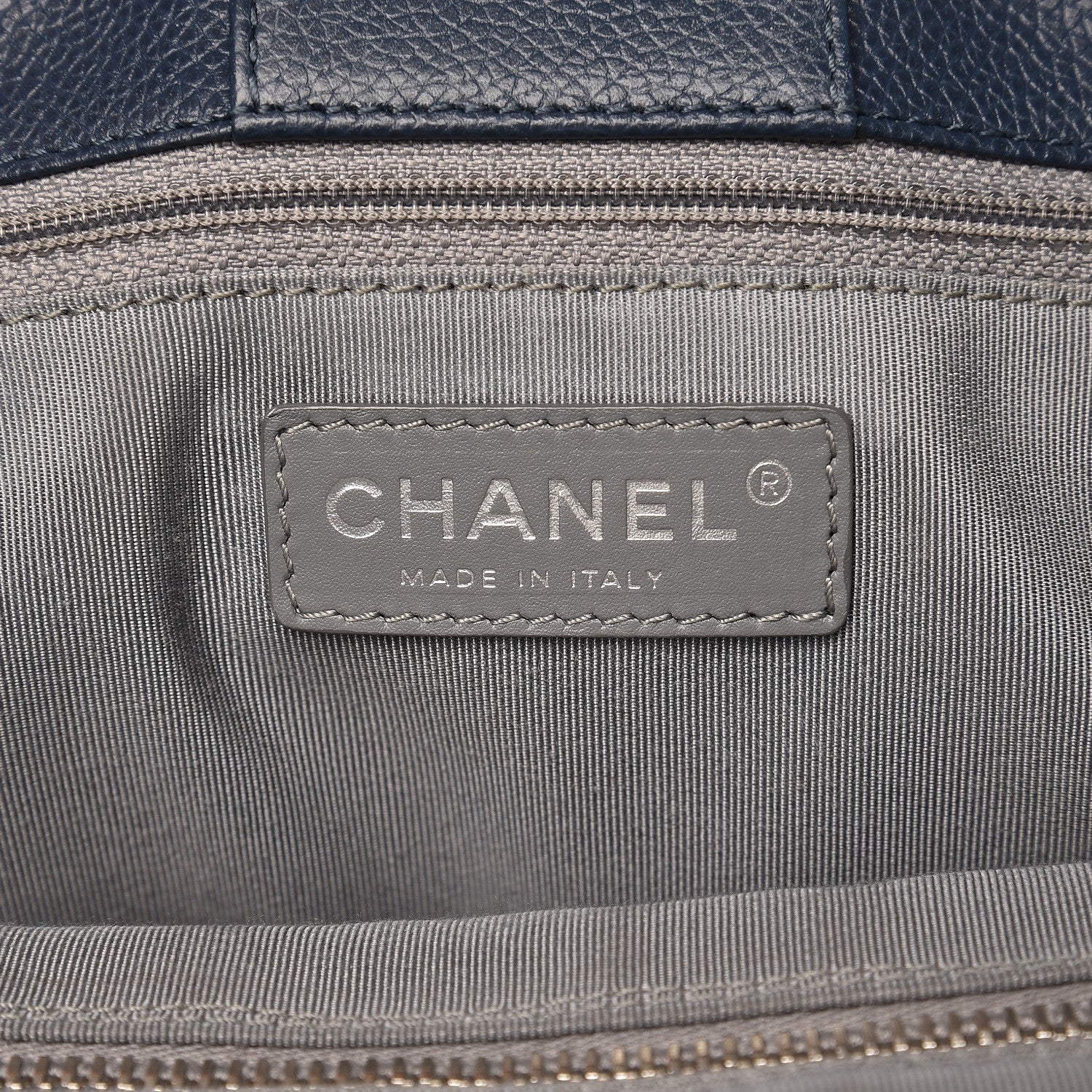 Chanel Calfskin Cerf Executive Shopper Tote Blue 9 of 9