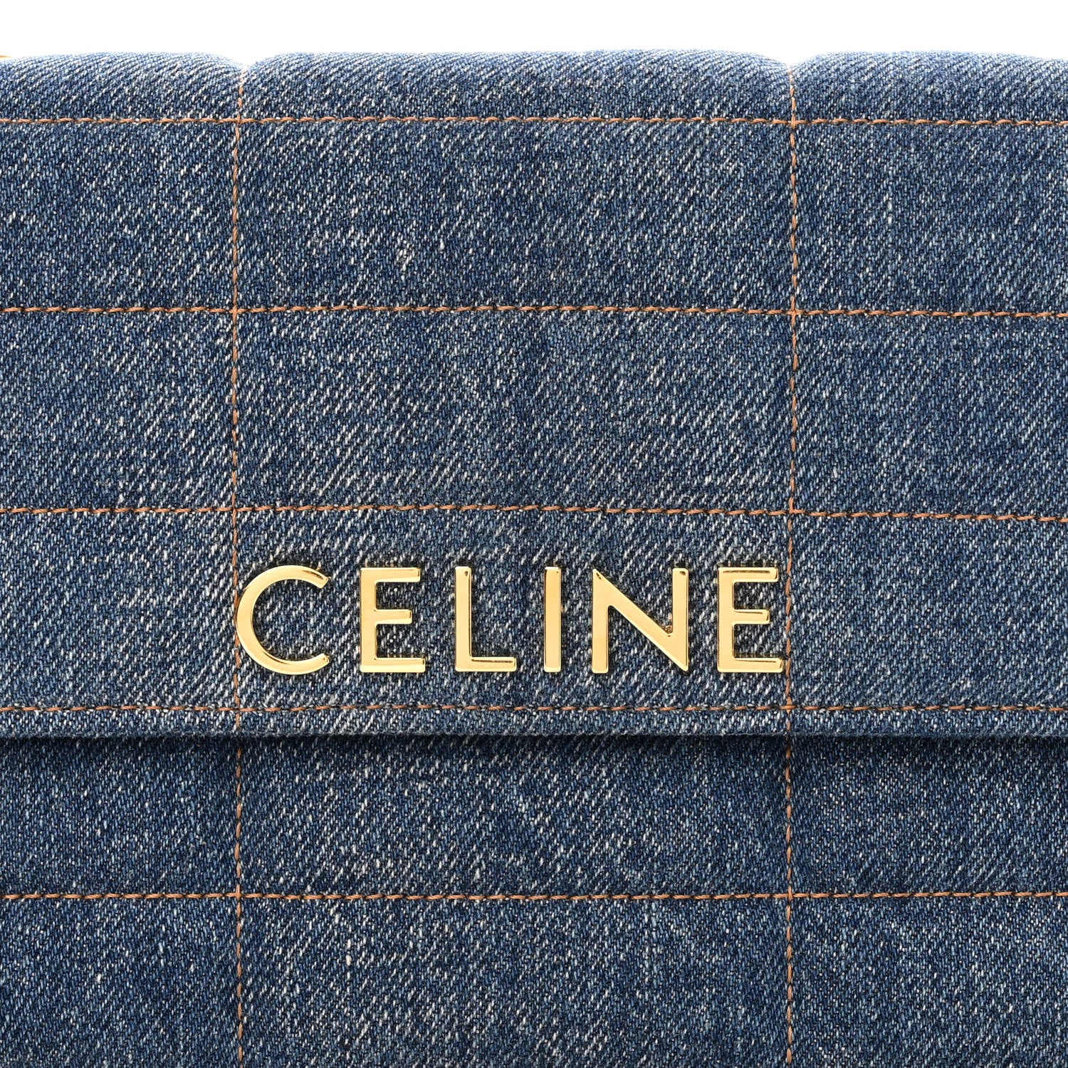Celine Denim Matelasse Chain Shoulder Bag Blue 8 of 11