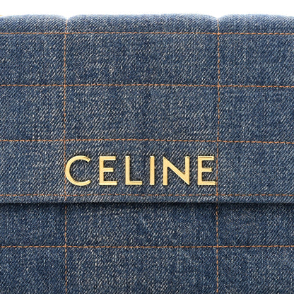 Celine Denim Matelasse Chain Shoulder Bag Blue 8 of 11