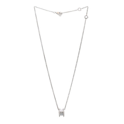 Bulgari 18K White Gold Diamond B.Zero1 Pendant Necklace 3 of 6