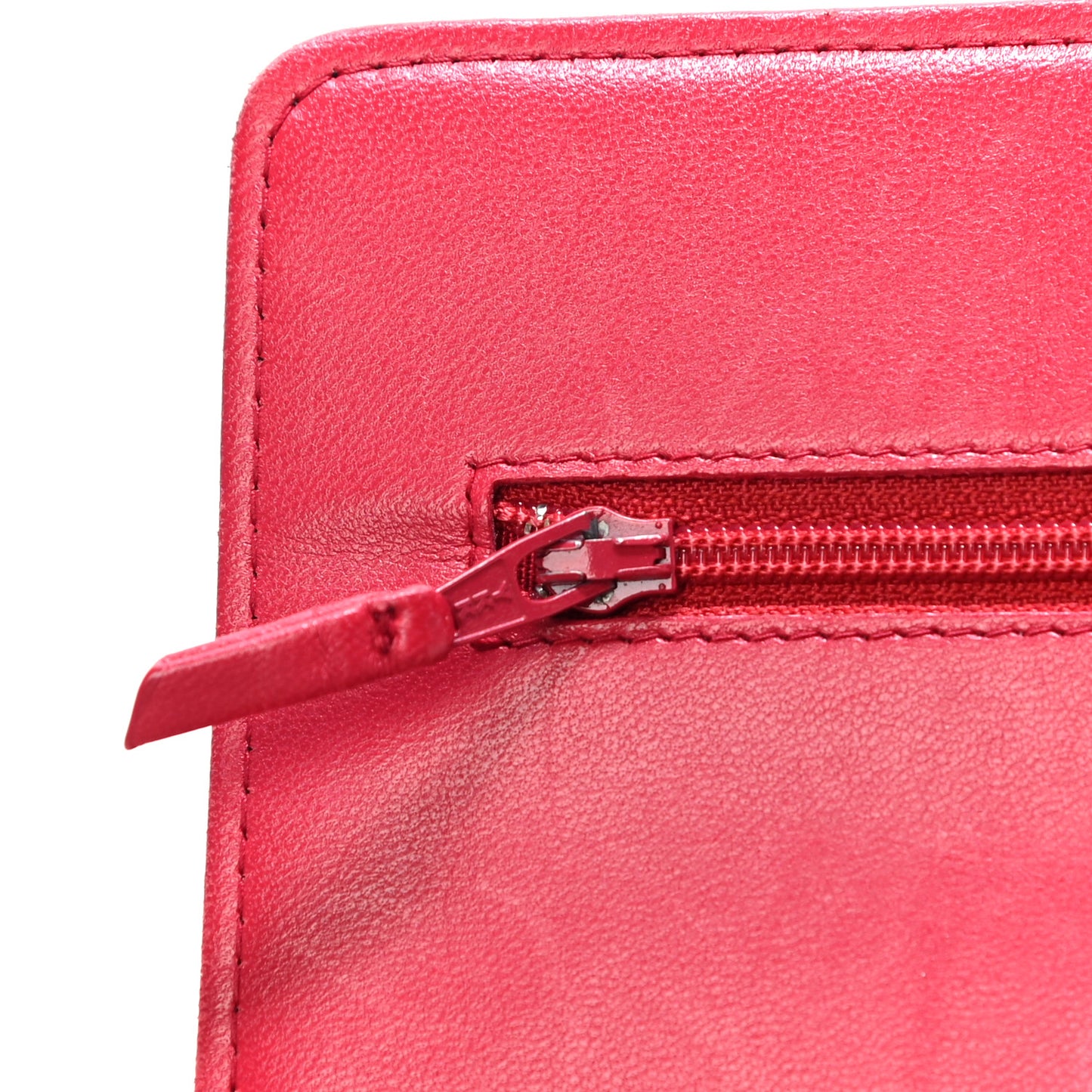 Lambskin Quilted Boy Wallet On Chain WOC Red