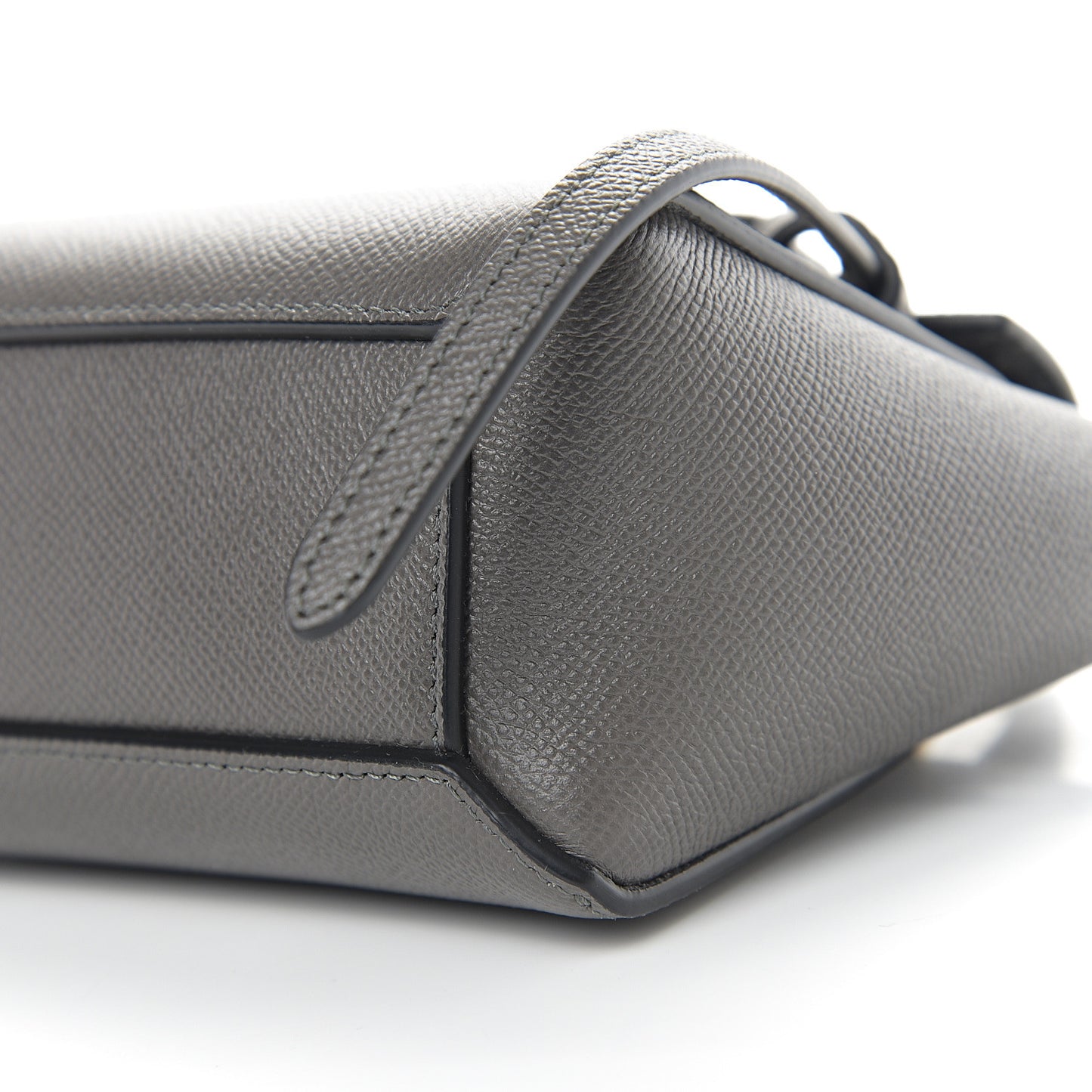 Grained Calfskin Pico Belt Bag Grey