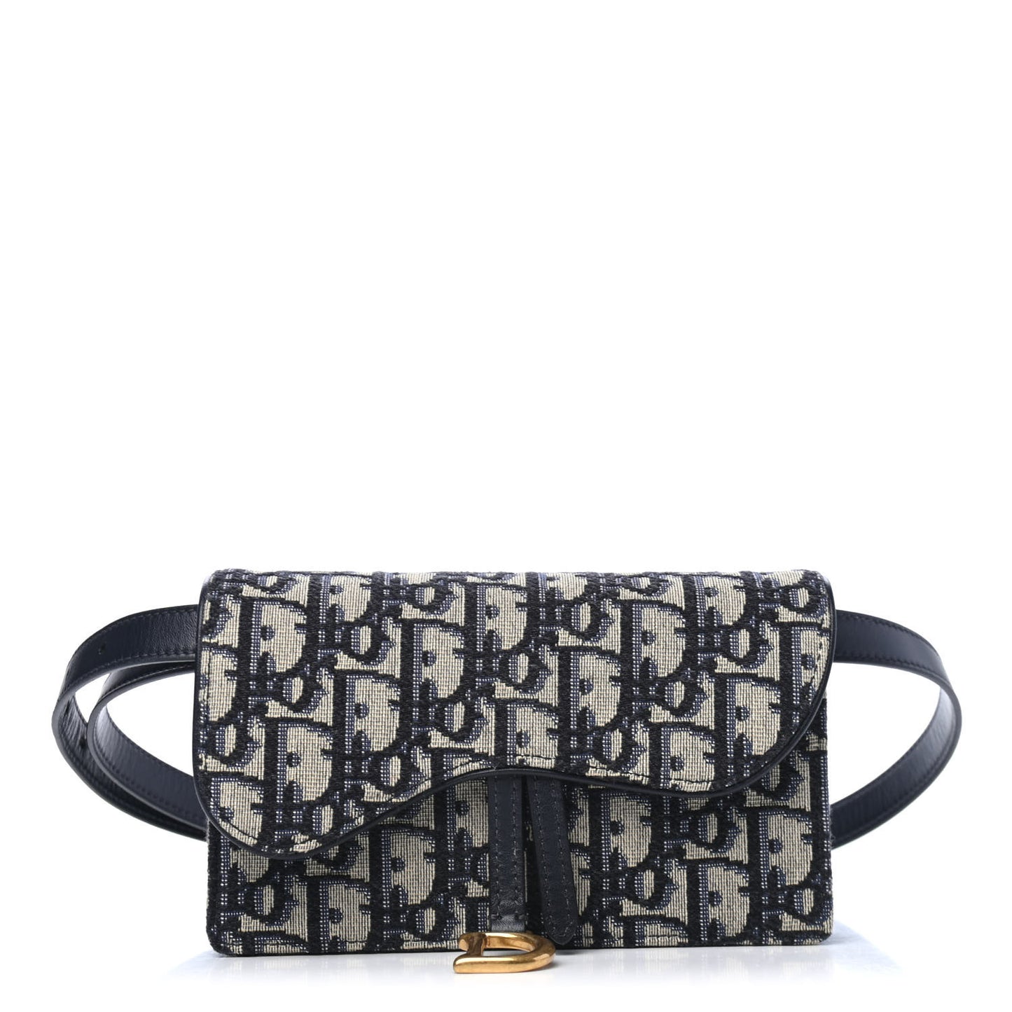 Oblique Saddle Belt Bag Blue