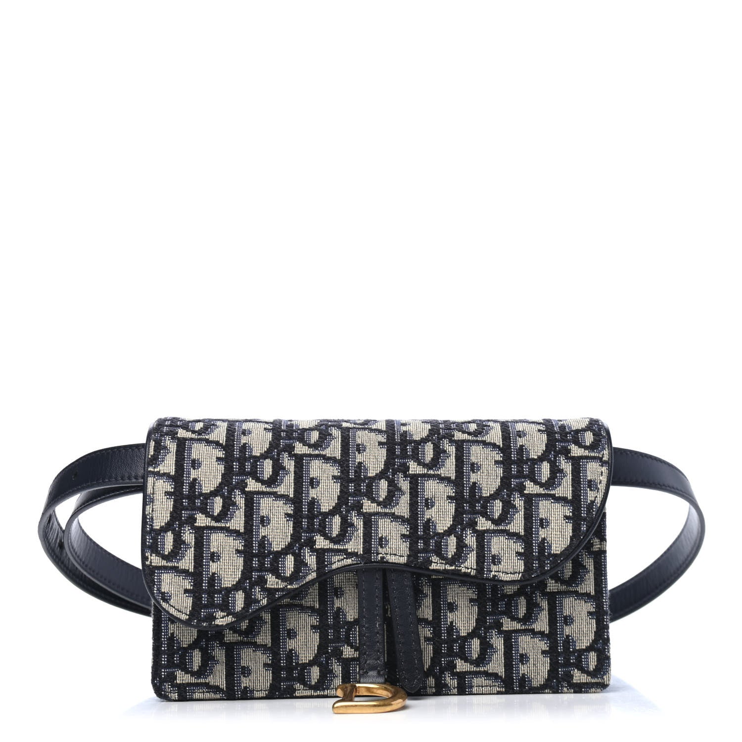 Christian Dior Oblique Saddle Belt Bag Blue 1 of 4