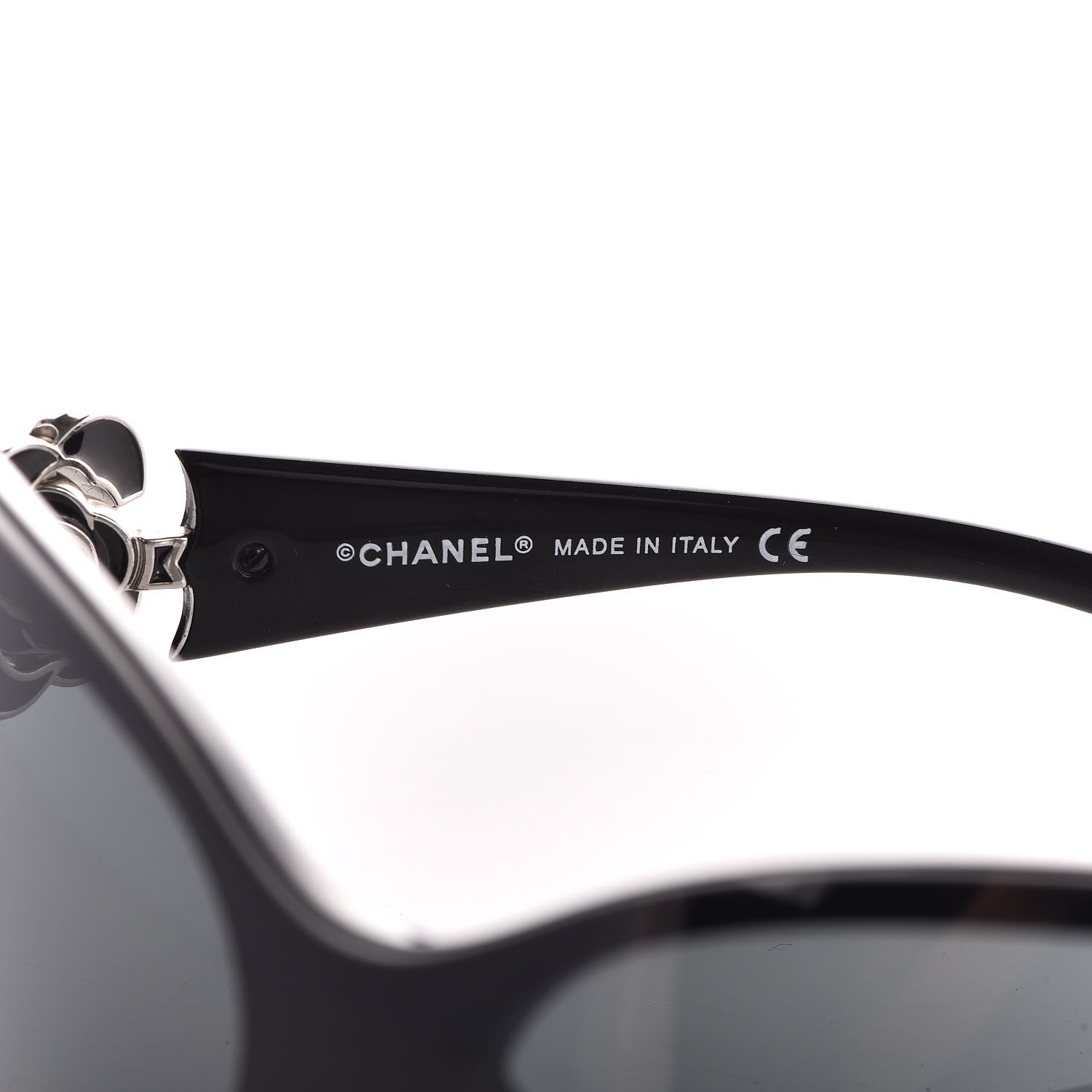 Chanel Camellia CC Sunglasses 6032 Black 5 of 9